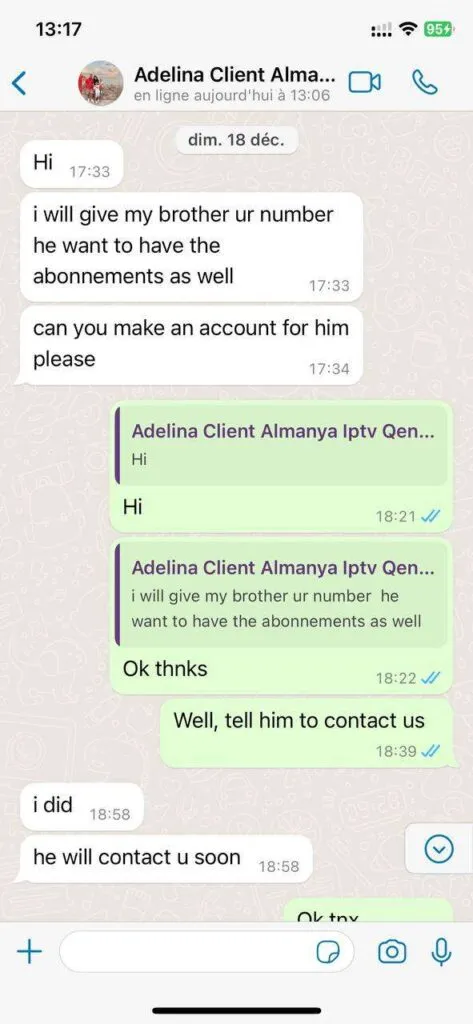 WhatsApp premium customer review chat screenshot 5